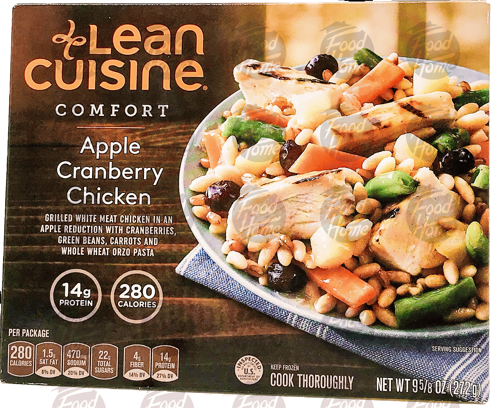 Stouffer's Lean Cuisine marketplace; apple chicken cranberry chicken with french cut green beans & carrots Full-Size Picture